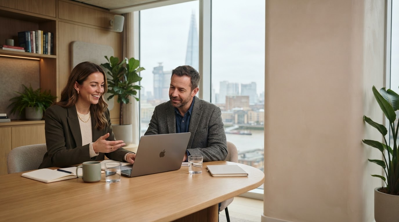 Tynavo Rise platform overview showing a business owner reviewing cash and risk data